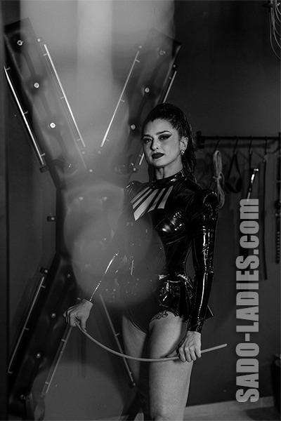 Mistress Bella Lugosi in a fingernails torture movie on Sado Ladies presented by Femdom Magazine